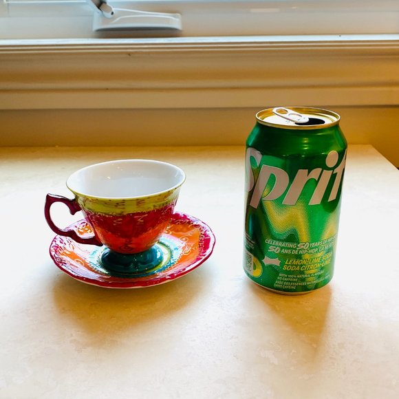 Maisons du Monde Ceramic  2-Piece Tea/Coffee/Espresso Cup Set NWOT - Picture 2 of 13